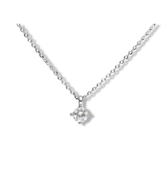 Colgante oro blanco 18kts con 1 diamante de 0,23ct